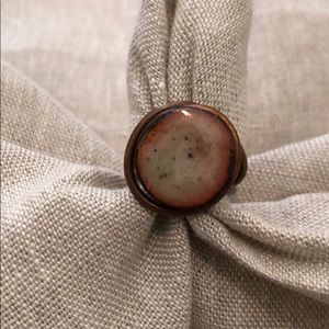 Copper wire and copper enamel disc ring